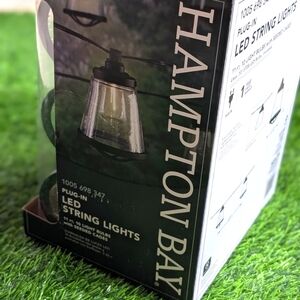 Hampton Bay 10-Light 11ft. Outdoor/Indoor Plug-In LED ST38 Vintage Bulb String
